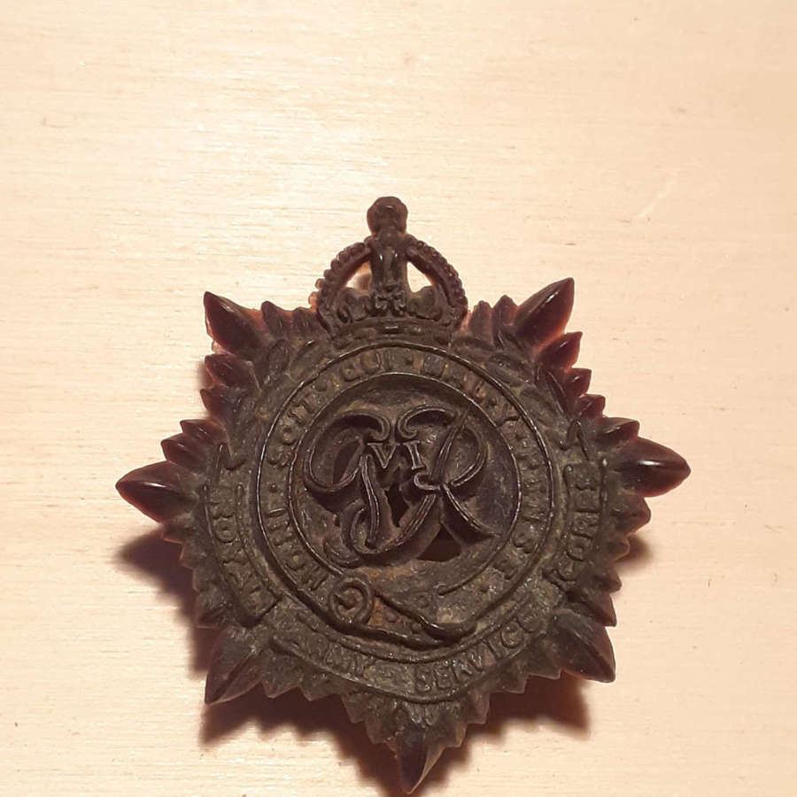 Royal Army Service Corps Bakelite Cap Badge