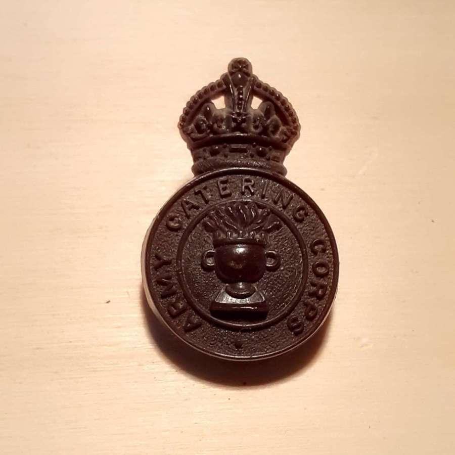 Army Catering Corps Bakelite Cap Badge