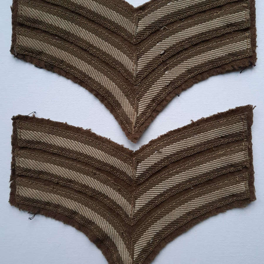 WW2 British Army Cloth Sergeant Chevrons