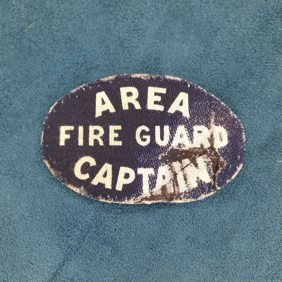 WW2 Fire Guard Area Captain Printed Patch