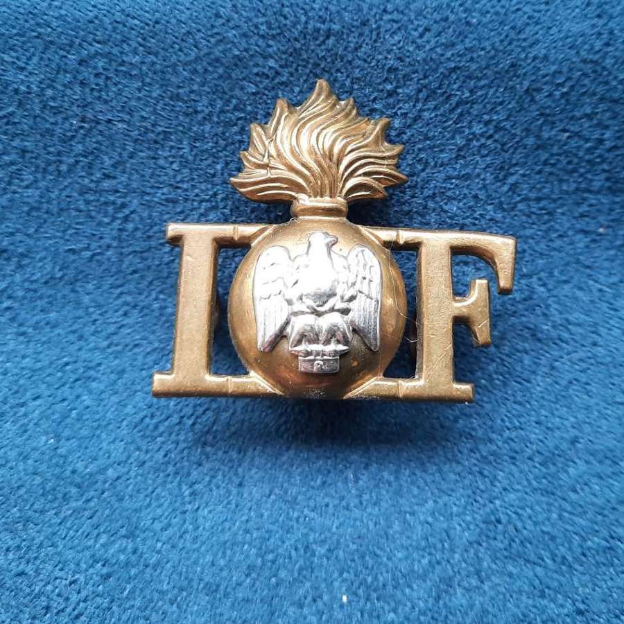 Royal Irish Fusiliers Brass Shoulder Title
