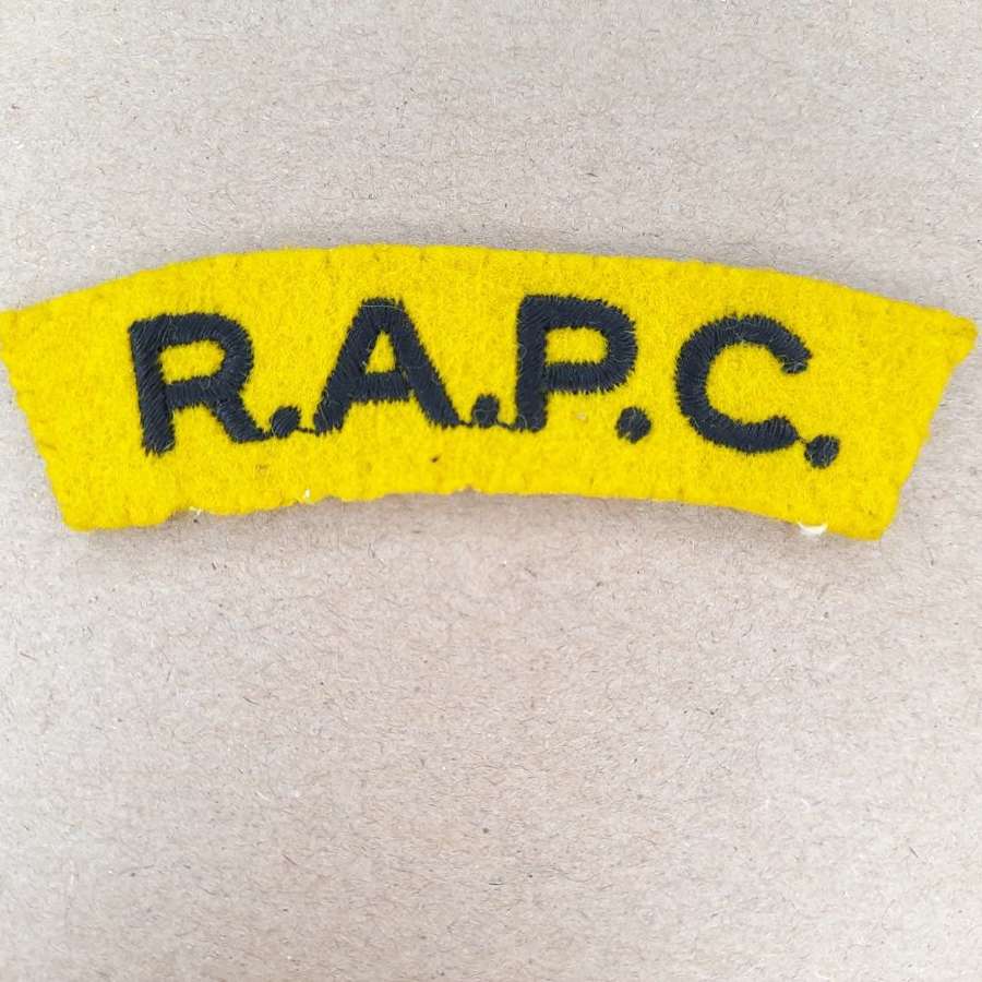 WW2 Royal Army Pay Corps Shoulder Title
