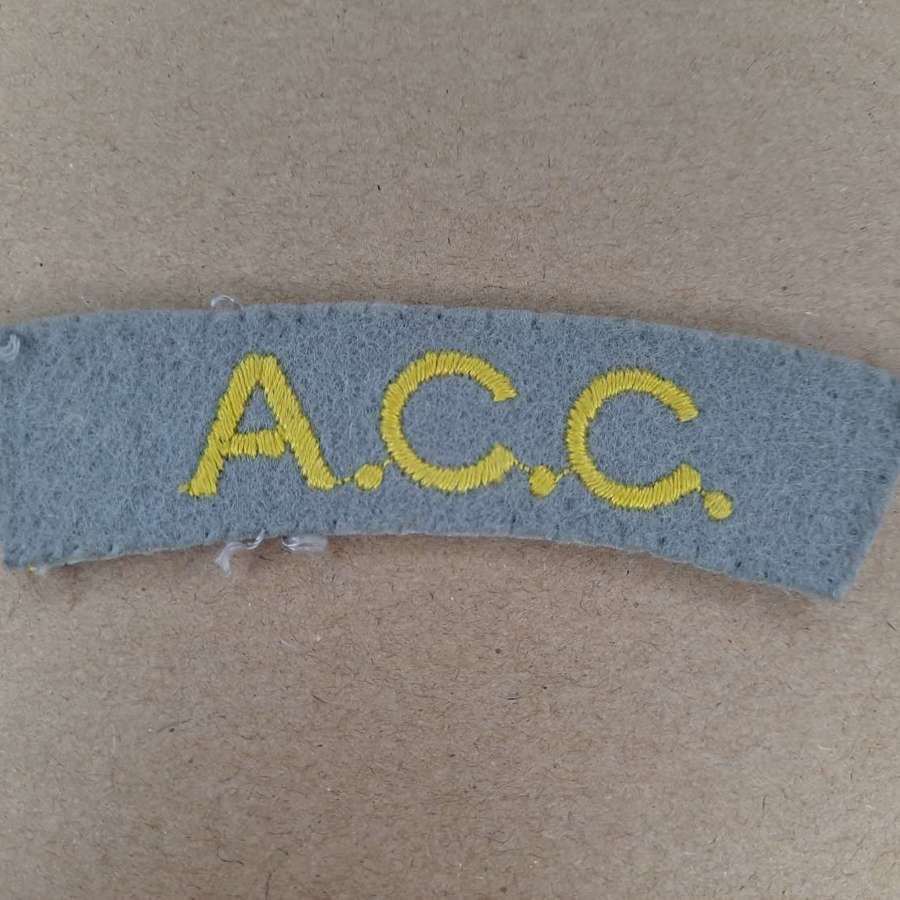 WW2 Army Catering Corps Shoulder Title