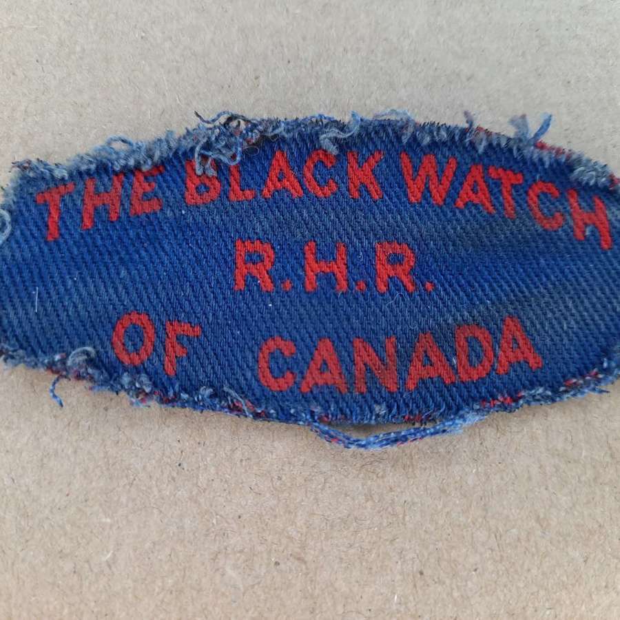 The Black Watch of Canada RHR Printed Shoulder Title
