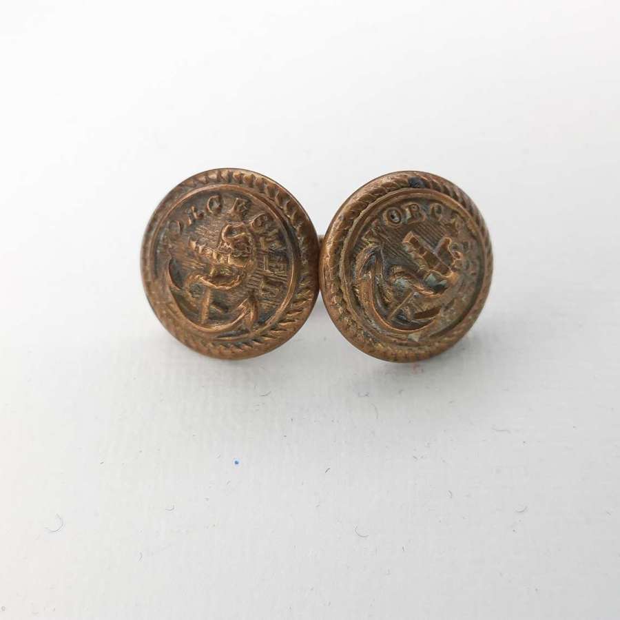 Pair of HMS Worcester Buttons