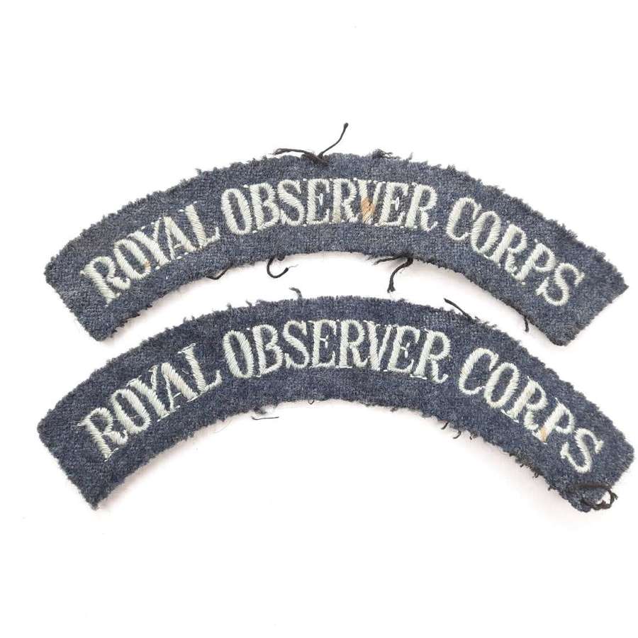 Royal Observer Corps Shoulder Titles