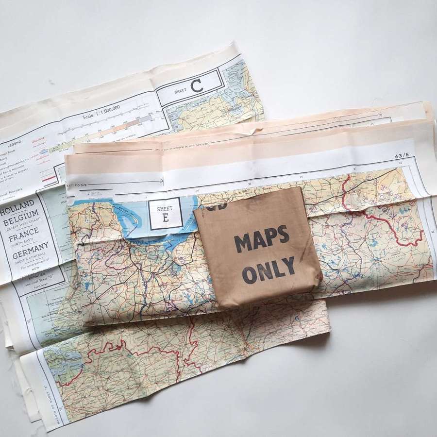 RAF Escape & Evasion Maps with Pouch