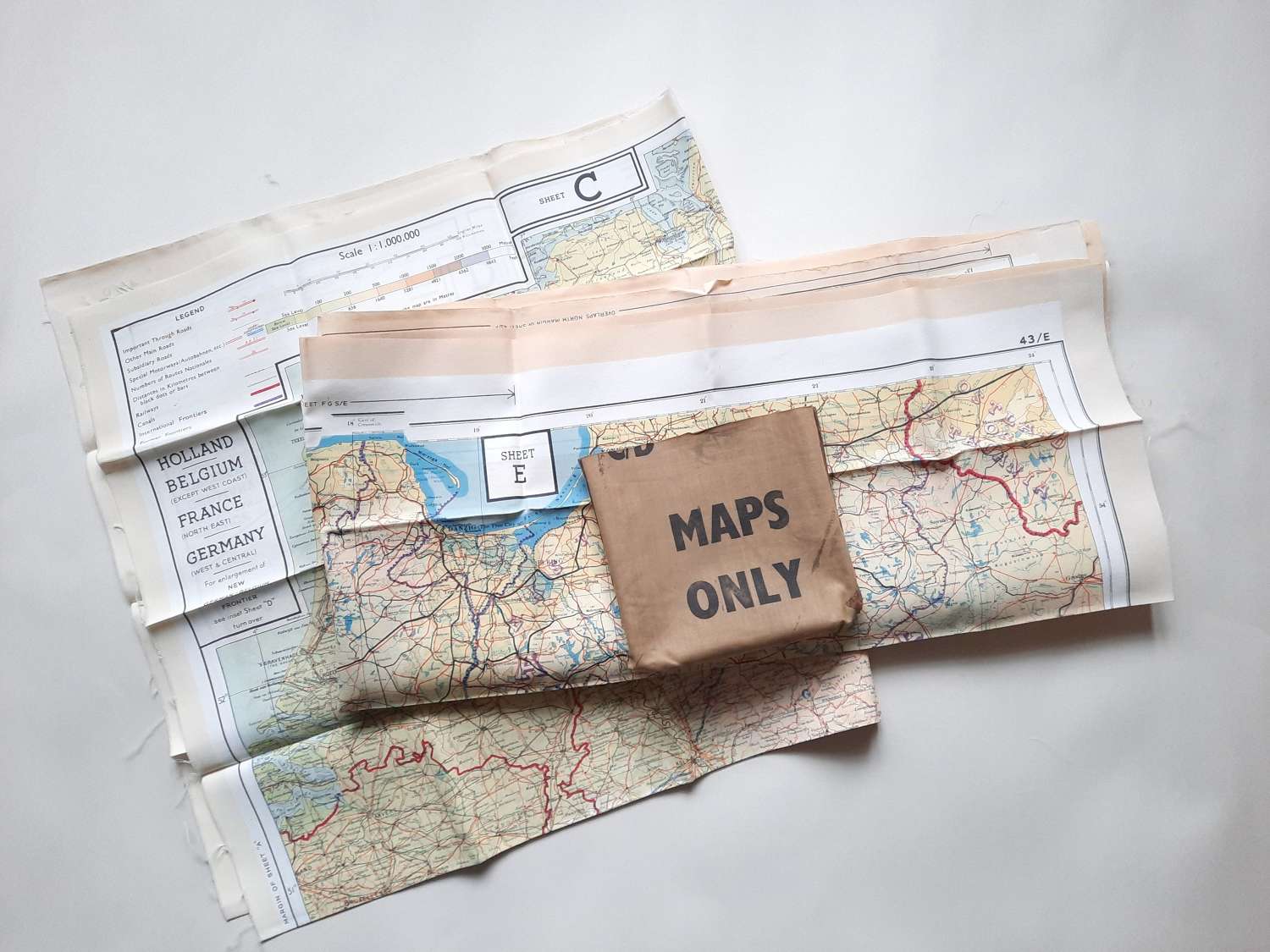 RAF Escape & Evasion Maps with Pouch