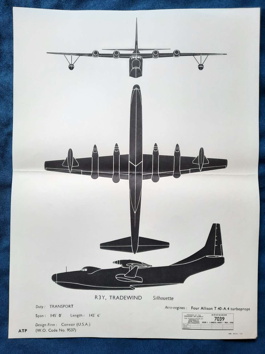 Convair Trade Wind Recognition Poster