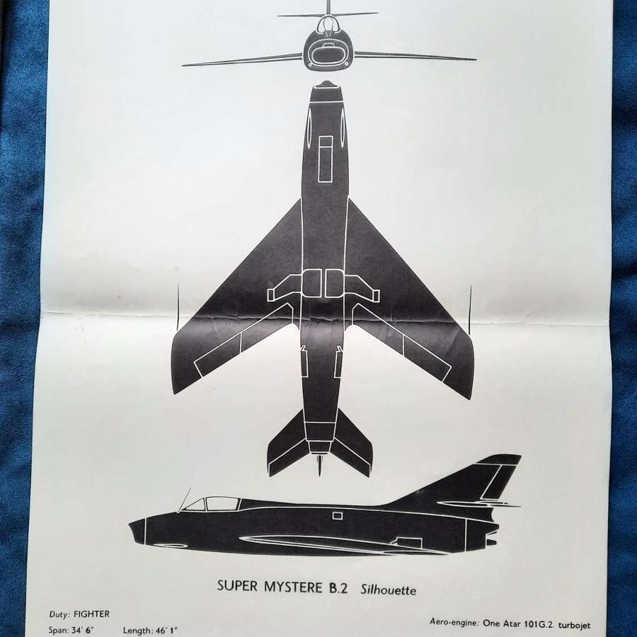 Dassault Super Mystere Recognition Poster