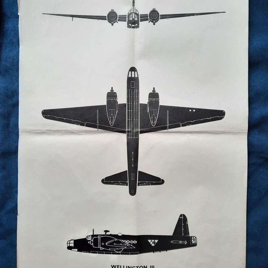 WW2 Vickers Wellington Recognition Poster