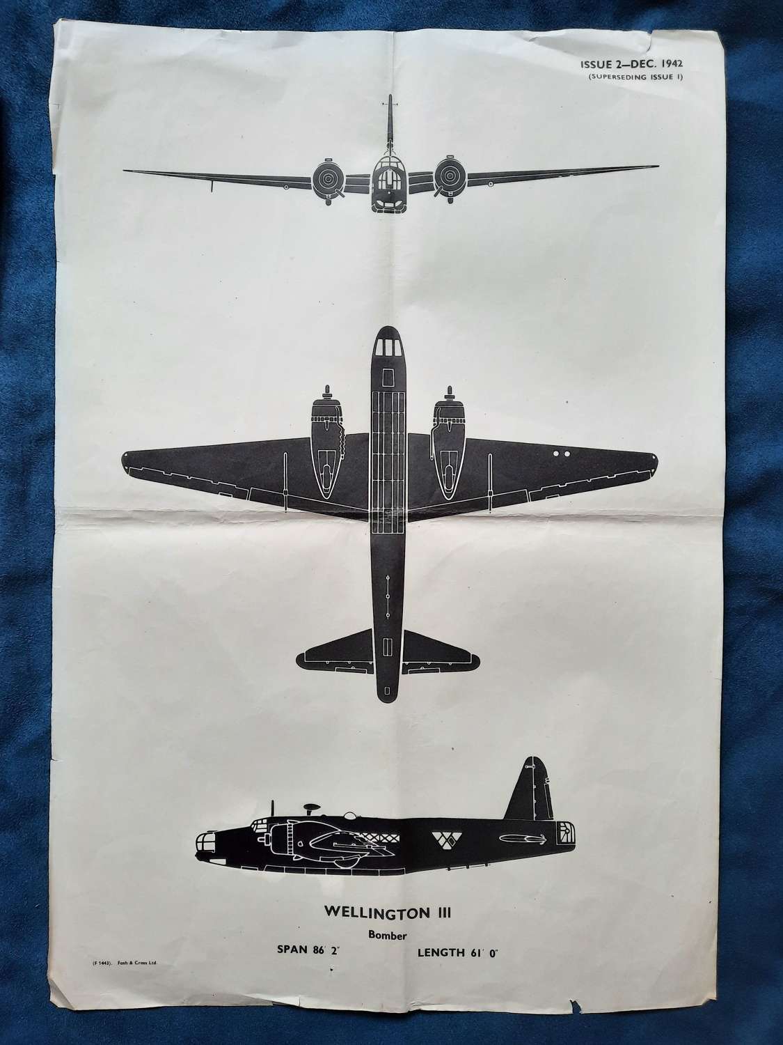 WW2 Vickers Wellington Recognition Poster
