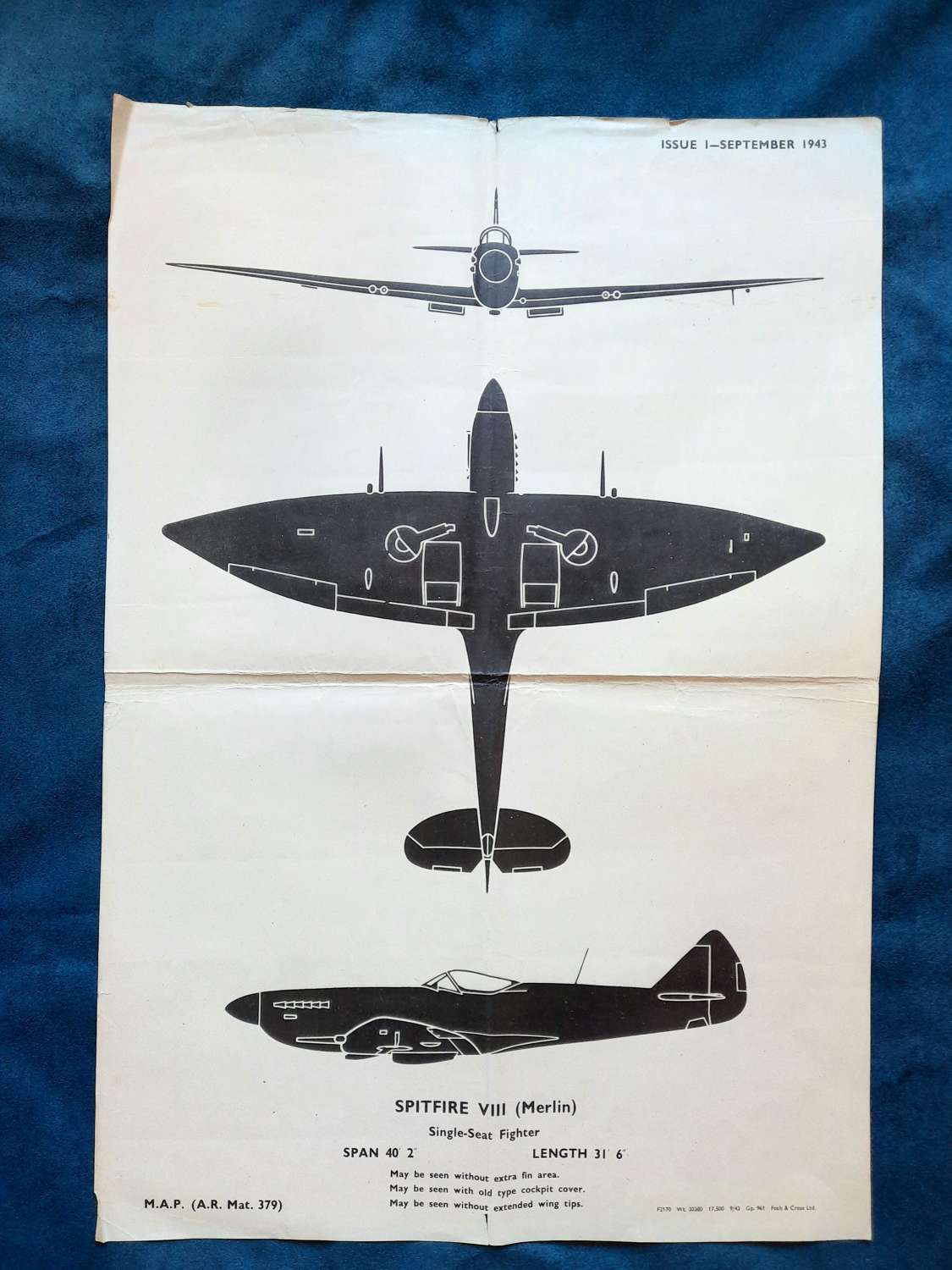 WW2 Spitfire VIII Recognition Poster