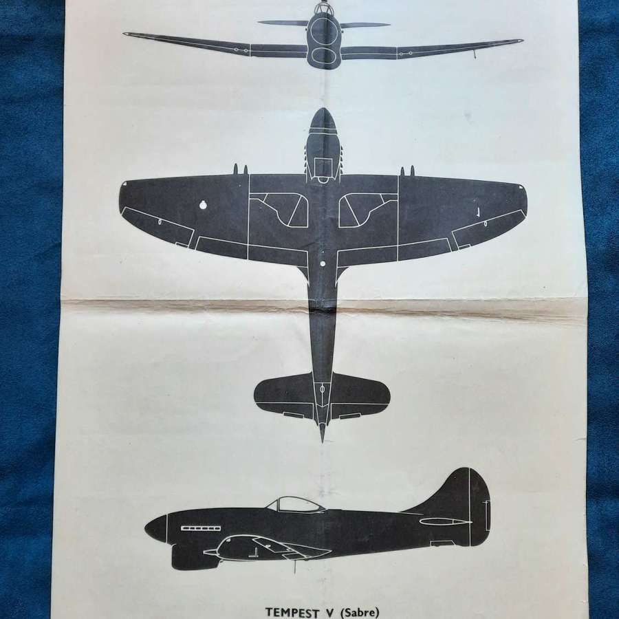 WW2 Hawker Tempest V Recognition Poster