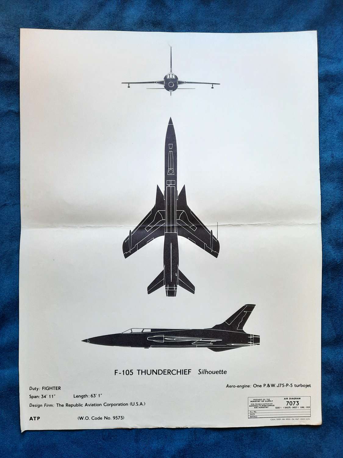 F-105 Thunderchief Recognition Poster
