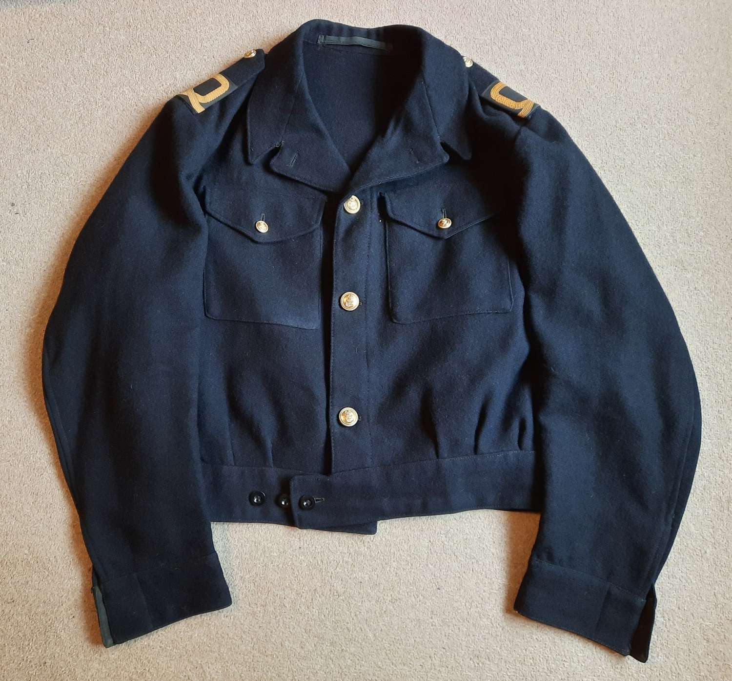 WW2 Royal Navy Officer's Blue Working Dress Blouse