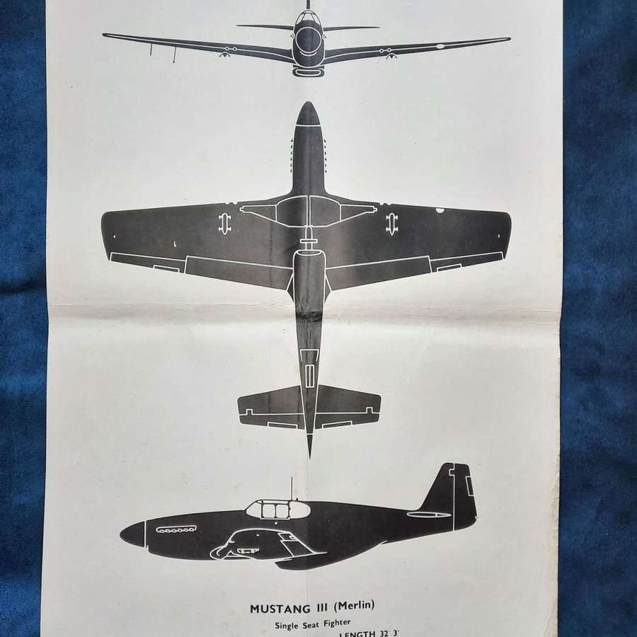 WW2 Mustang III Recognition Poster