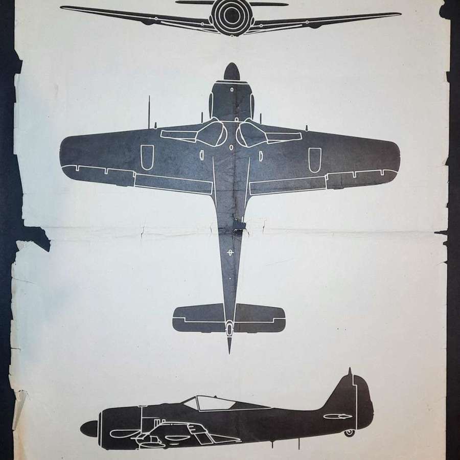 WW2 Focke-Wulf FW 190 Recognition Poster