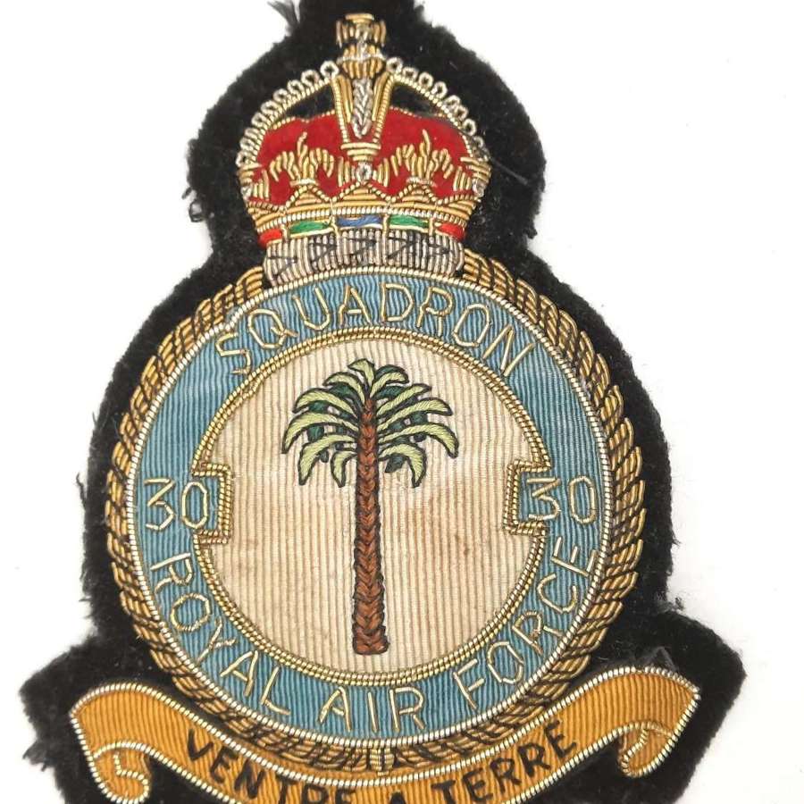 RAF 30 Squadron Blazer Badge