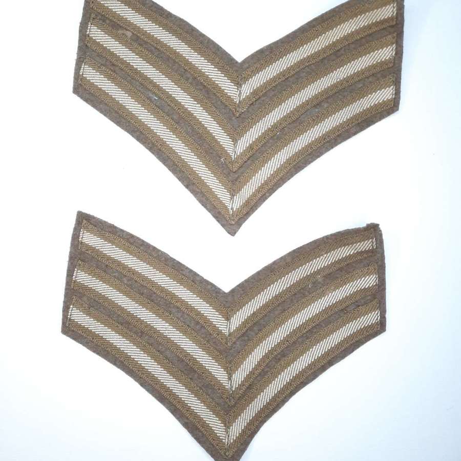 WW2 Pair of British Sergeant Stripes