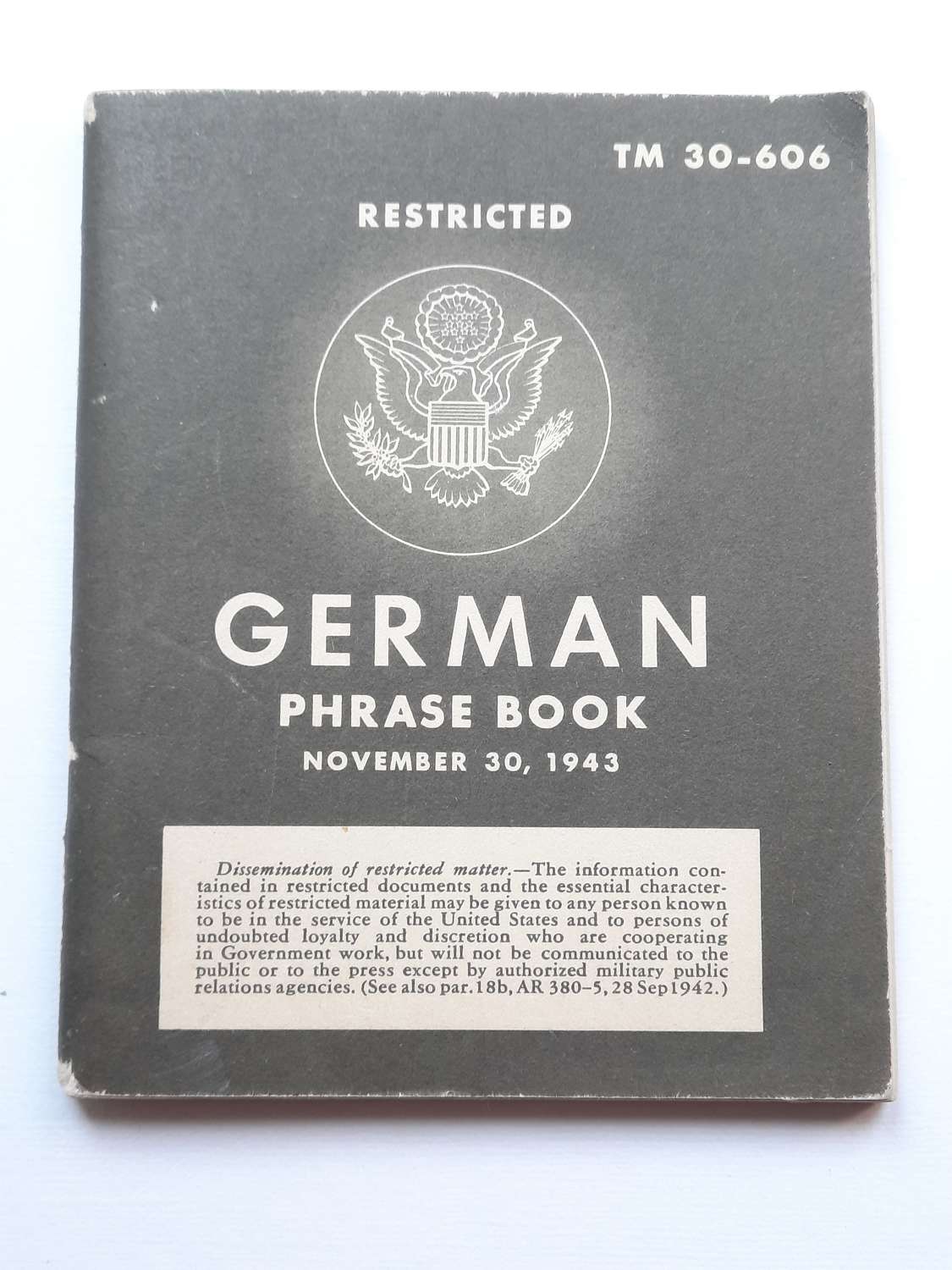 WW2 US German Phrase Book