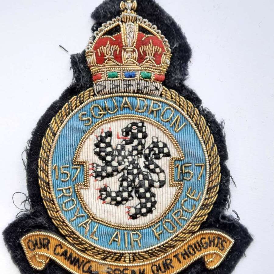 RAF 157 Squadron Blazer Badge