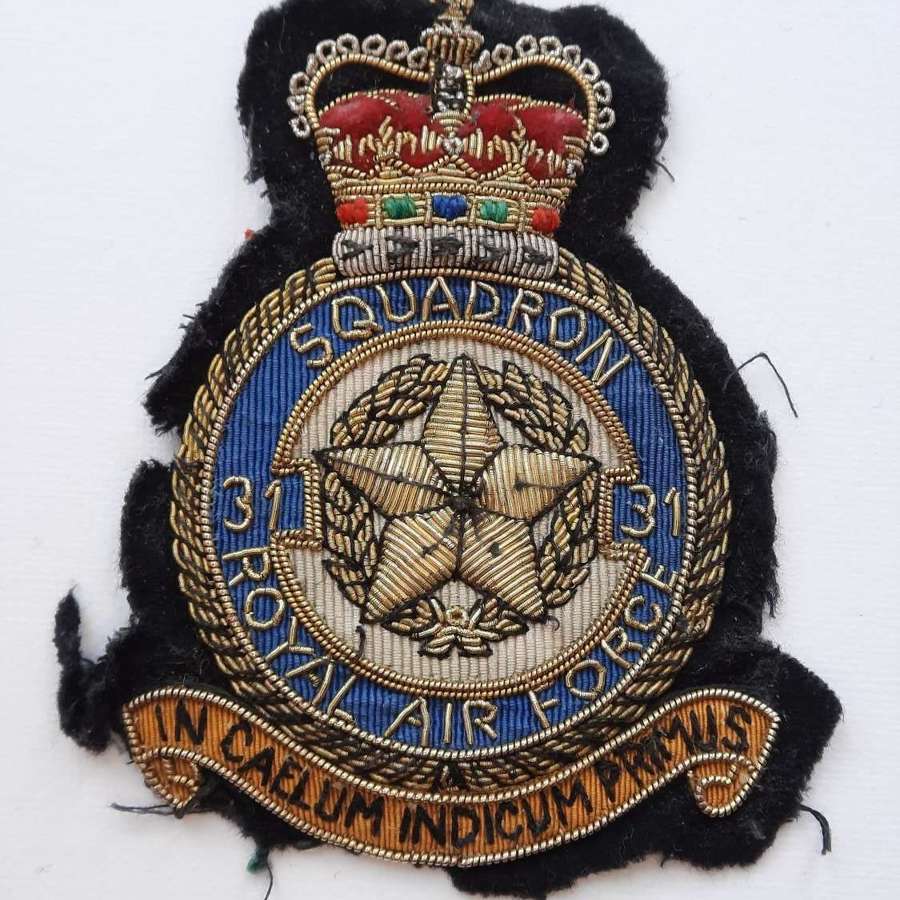 RAF 31 Squadron Blazer Badge