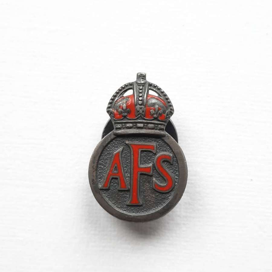 WW2 AFS Auxiliary Fire Service Lapel Badge