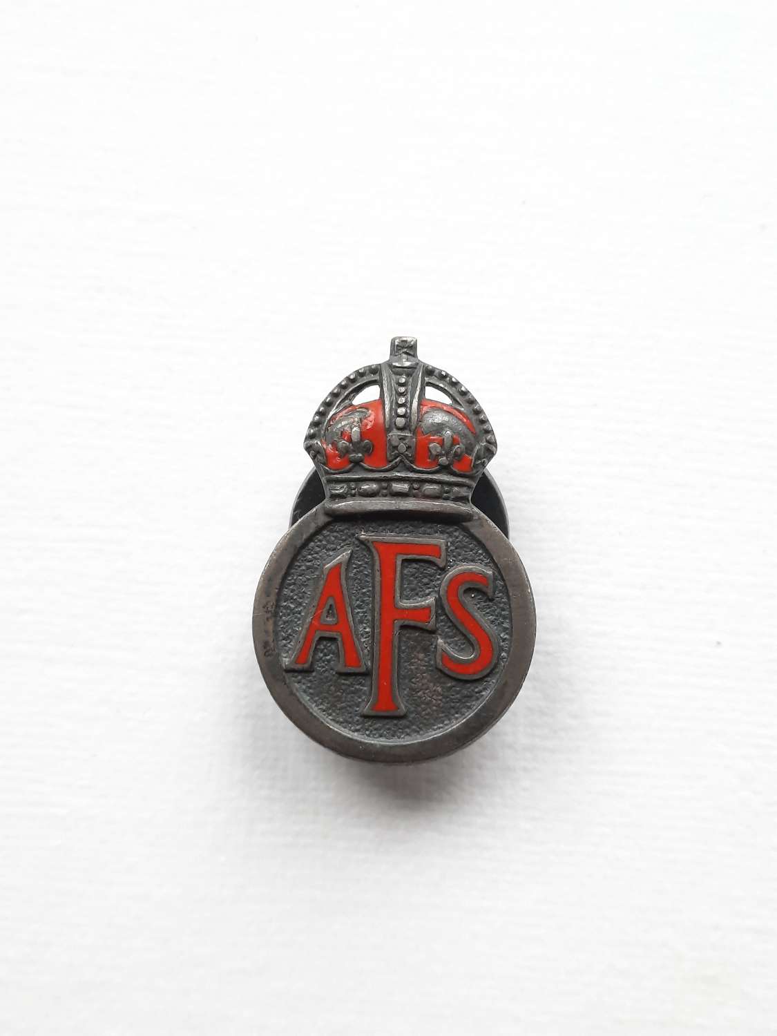 WW2 AFS Auxiliary Fire Service Lapel Badge