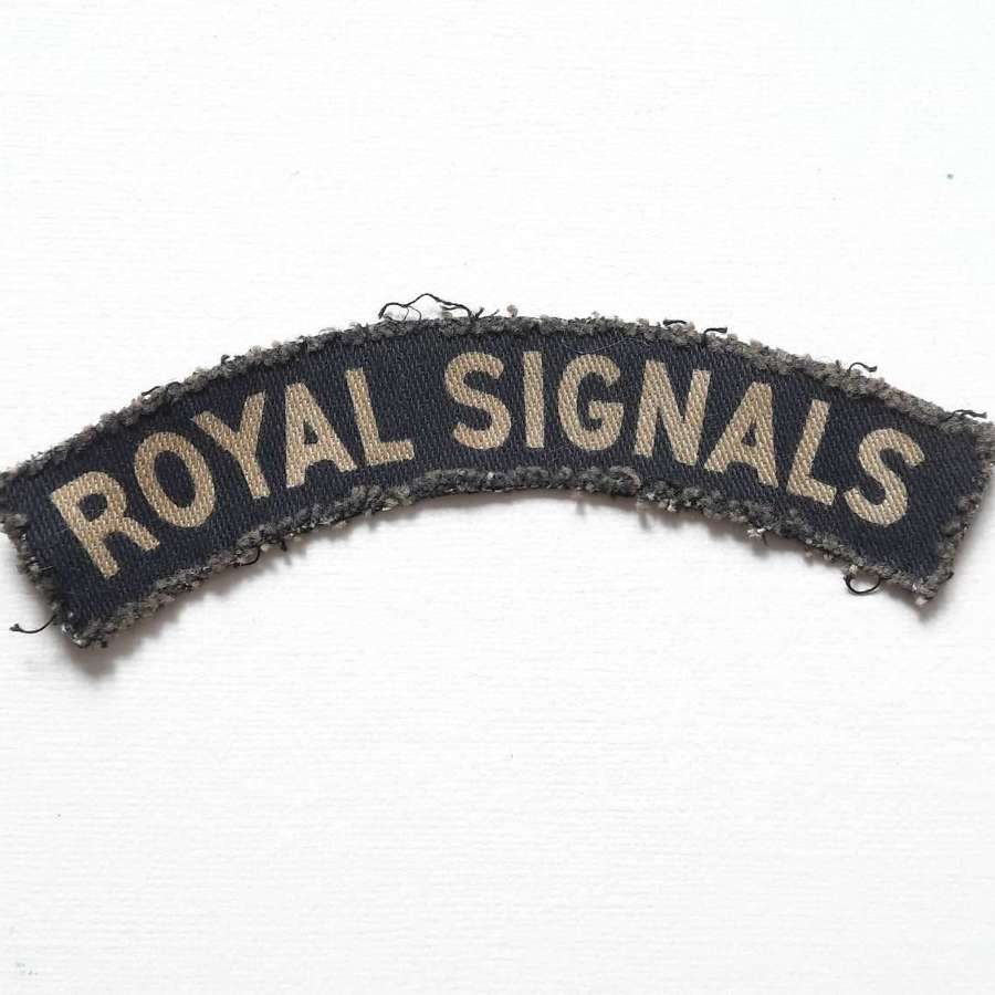 WW2 Royal Signals Printed Shoulder Title