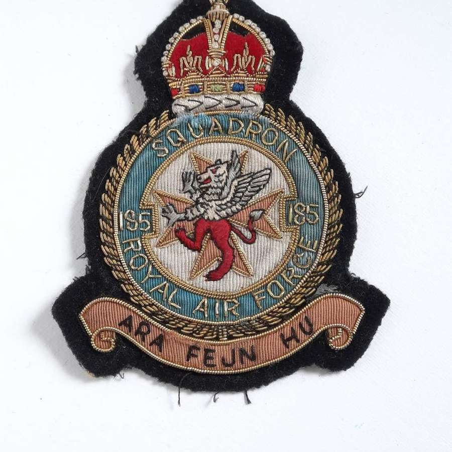 RAF 185 Squadron Blazer Badge