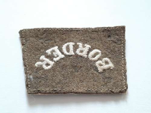 WW1 Border Regiment Slip On Title
