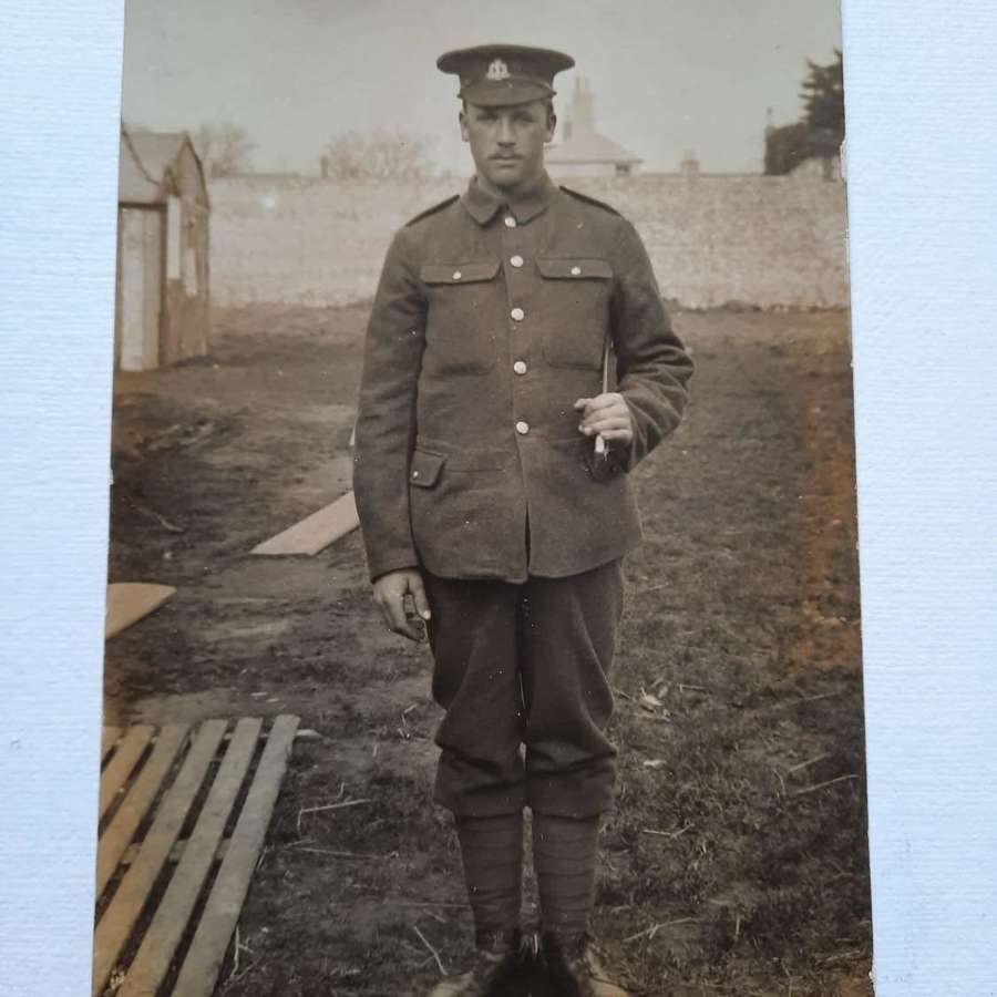 WW1 Suffolk Regiment Portrait Postcard