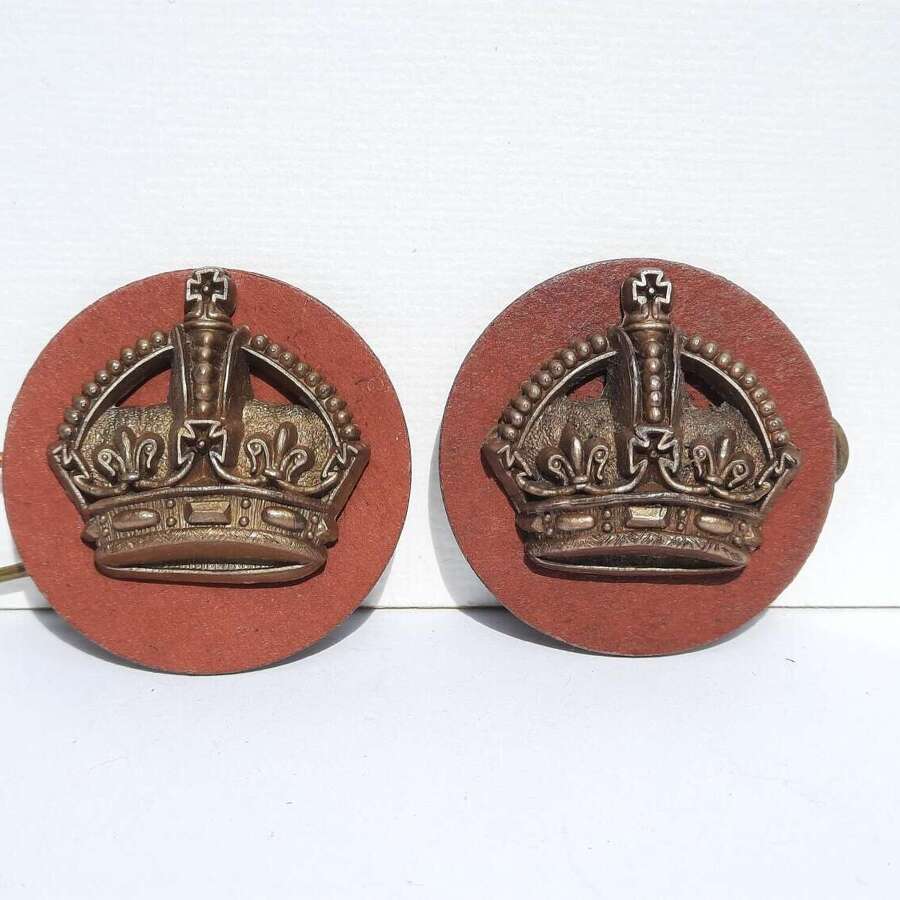 Pair of Flight Sergeant Plastic Crowns