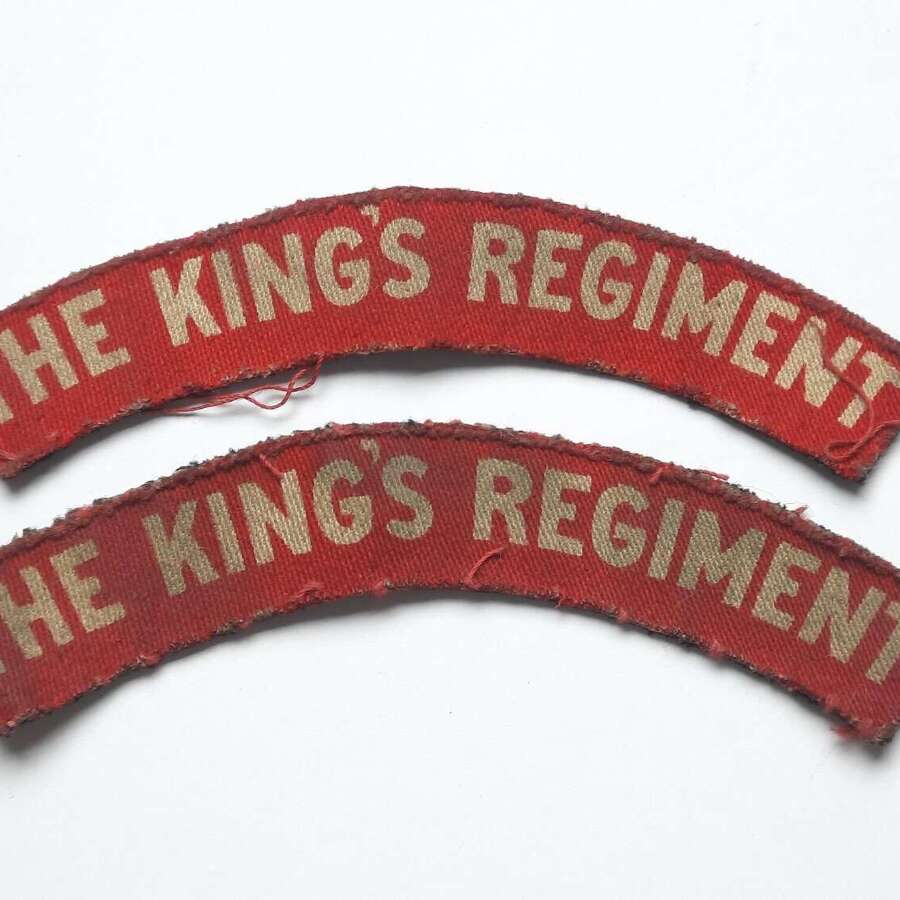 King's Liverpool Regiment Printed Shoulder Titles