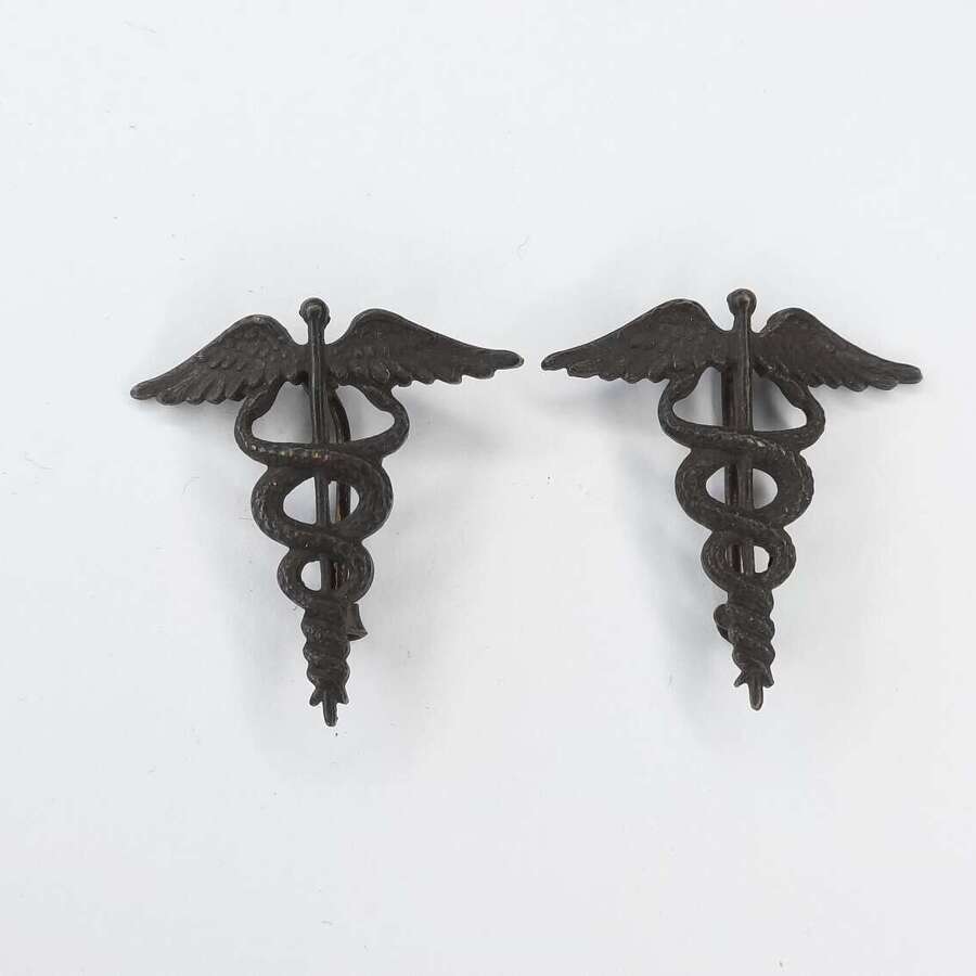 WW1 US Army Medical Corps Officer's Collar Badges