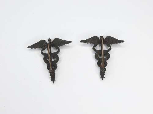 WW1 US Army Medical Corps Officer's Collar Badges
