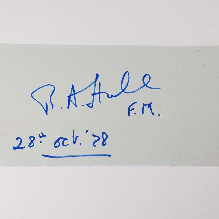 Field Marshal Sir Richard Hull Autograph