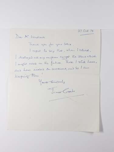 Field Marshal Cassels Autographed Letter