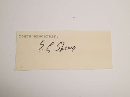 Major General Sir Edward Spears Autograph