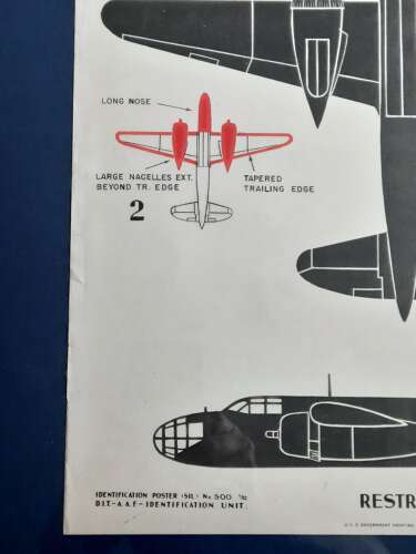 WW2 A-20 Boston Recogntion Poster