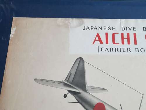 WW2 Aichi 99 Dive Bomber Recognition Poster