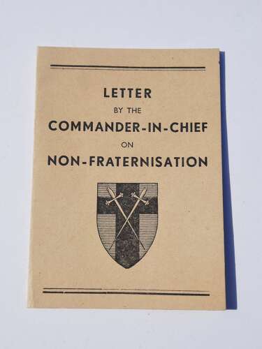 1945 21st Army Group Non-Fraternisation letter
